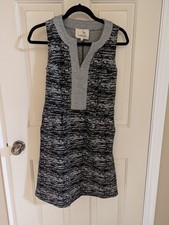 Tabitha Anthropologie Marled Knit Shift Dress 4 Indie Chic Minimalist Classic