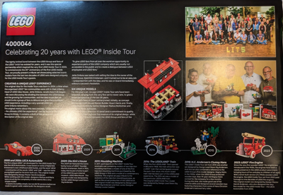 Lego 4000046 Inside Tour Set 2025 - 20th Anniversary Set w