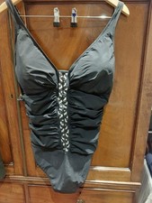 Ladies GOTTEX All In One Black Swimsuit NEW YORK UK Size 18D RRP £145 EXCELLENT