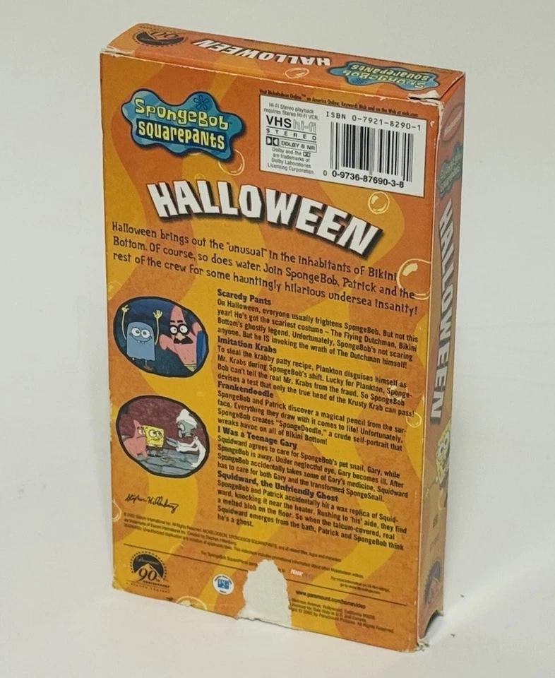 Spongebob Squarpants Halloween 5 Spooky Sea Tales - VHS - Image 2 of 4