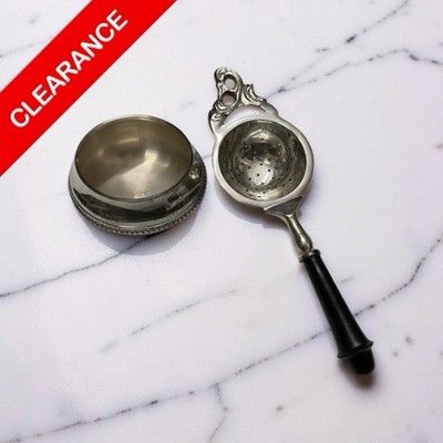 NEW Stainless Steel Tea Infuser Ball Strainer Set Loose Leaf 2 Piece