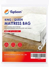 TopSoon Mattress Bag for Storage Mattress Disposal Bag King/Queen Size Clear