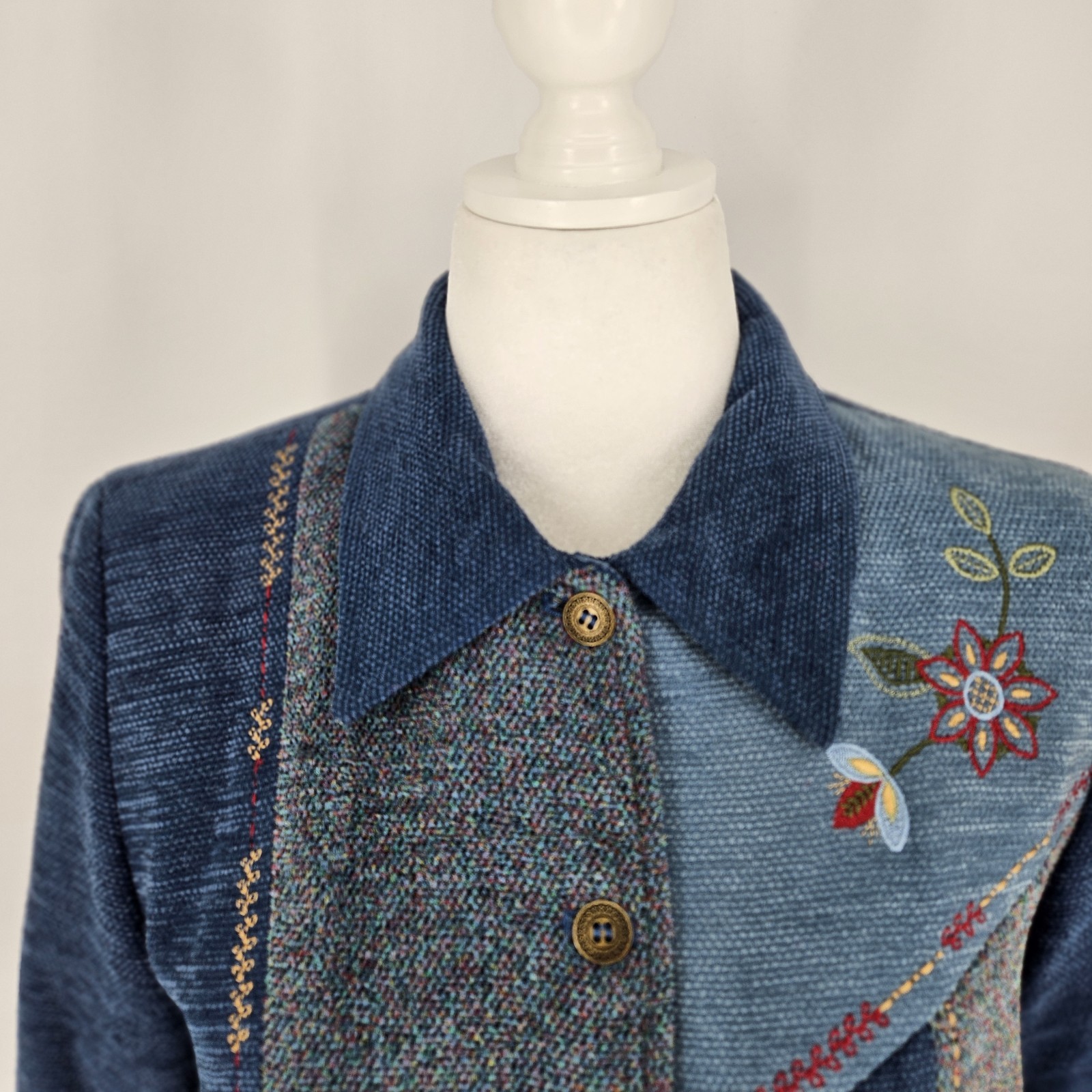 Alfred Dunner Embroidered Patchwork Jacket Cottag… - image 2