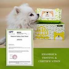 Unscented Hypoallergenic Pet Wipes - Deodorizing Cleaning Wipes for Dogs  Cats,