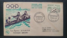 Enveloppe Premier Jour Timbre Jeux Olympiques Aviron N° 964 Oblitéré Paris 1953