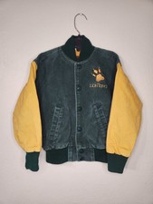 Vtg 90s Disney Kids Bomber Jacket Button The Lion King Simba Boy Small Green Rar