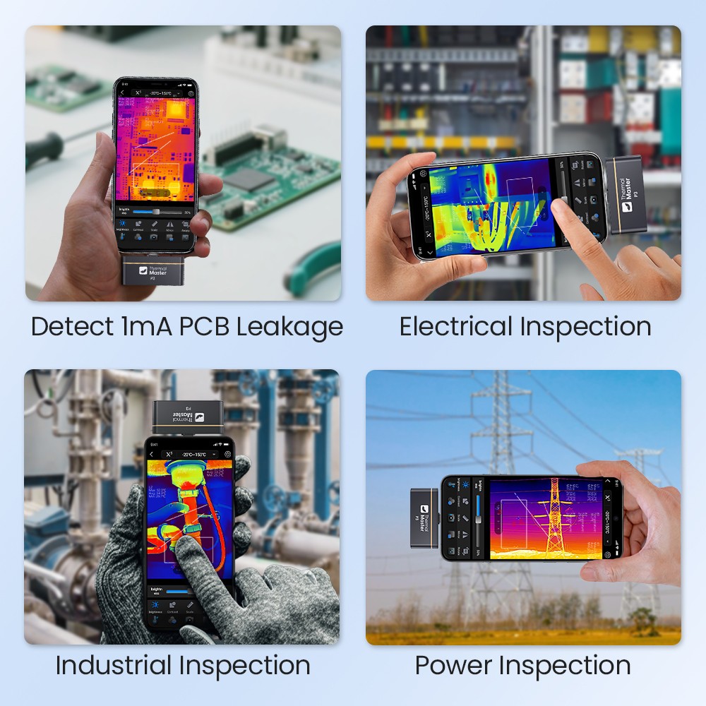 iPhone&Android P3 Type-C Thermal Imager Camera for Phone 512*384X³IR Resolution