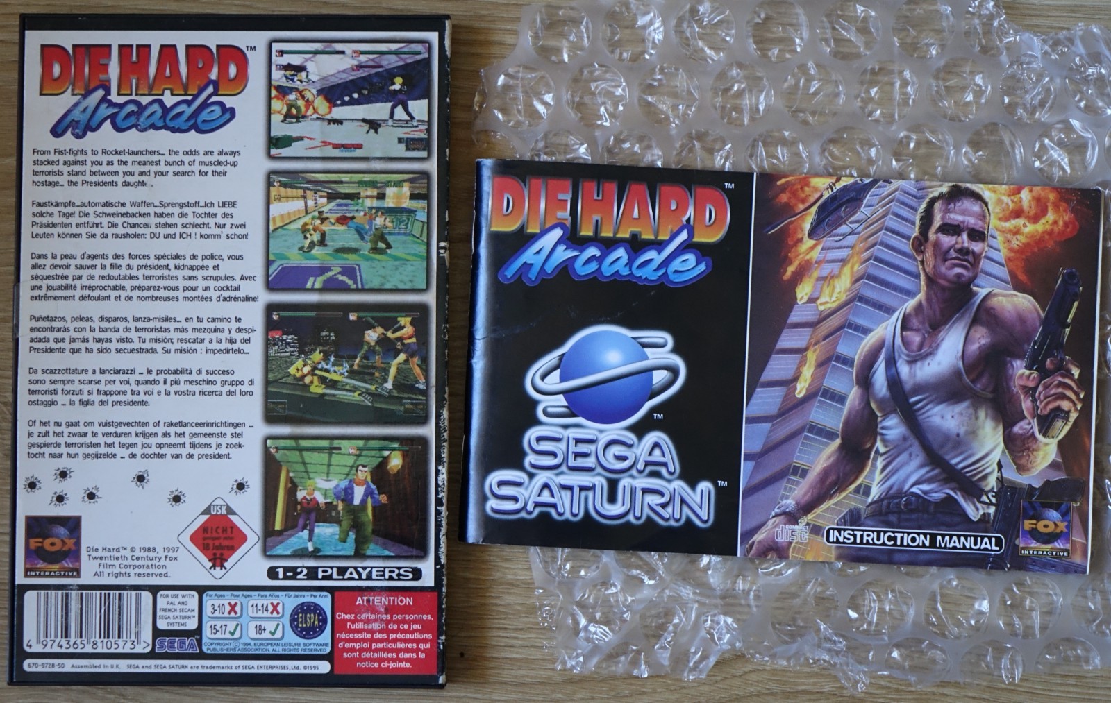 Die Hard Arcade pour Sega Saturn - Complet et version Pal