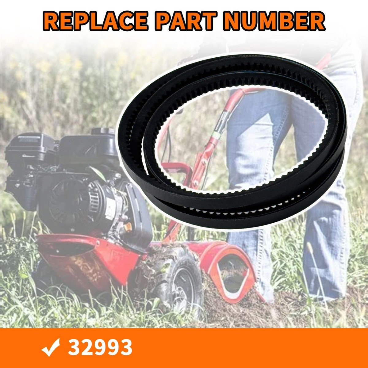 Toothed V-Belt 32993 4L670 for Earthquake Victory Rear Tine Tiller