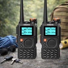 2 Pack Walkie Talkie Dual Band Long Range Rechargeable Portable Two Way Radio US