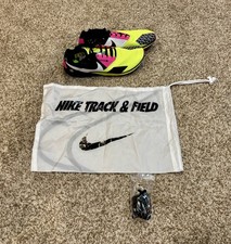 MENS Size 9.5 Volt White Black Hyper Pink Nike ZOOM RIVAL XC 6 Spikes New