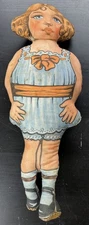 Antique Cut Out Early 1900's Dolly Dear 17" Cloth Doll Saalfield Publishing Co.