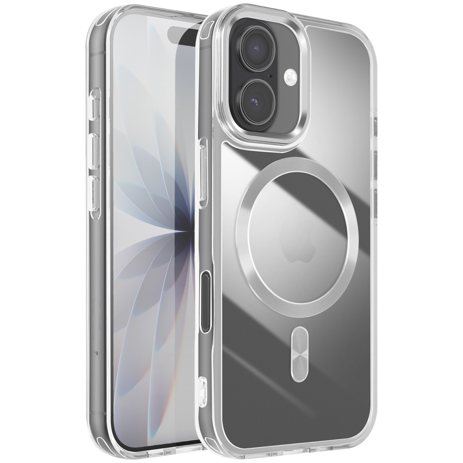 Coque antichoc iPhone 17 Avizar Cristal Color argent pour éviter les bris d'écran