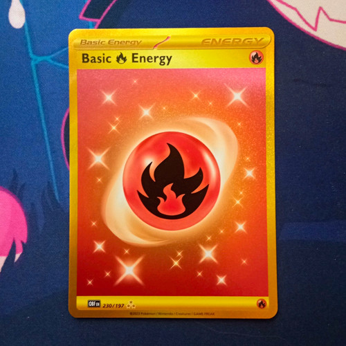 Basic Fire Energy 230/197 SV03 Obsidian Flames Full Art Holo Hyper Rare EN