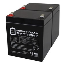 Mighty Max 12V 5Ah F2 SLA Battery Replaces Mipro MA-708 PA System - 2 Pack