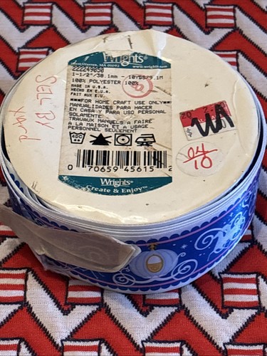 23 Year Old Vintage Wrights Disney Ribbon Cinderella Rolls Ribbon (Two) 2002 - Picture 6 of 10