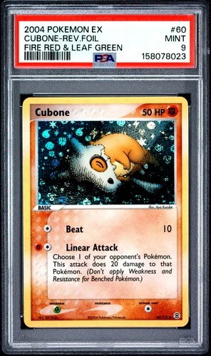 Pokemon Cubone Reverse Holo Fire Red & Leaf Green 60 PSA 9 Mint