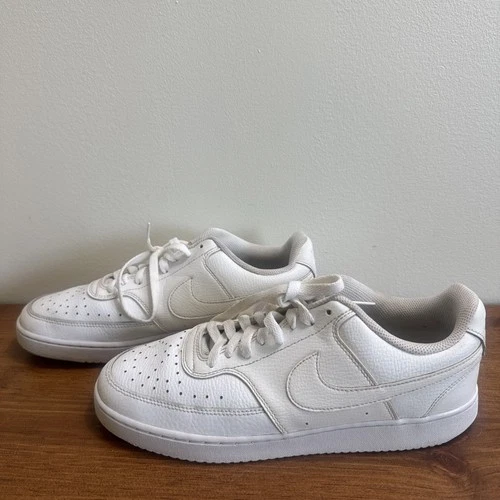 Nike Court Vision Low Men's Sneakers Size 10 Triple White