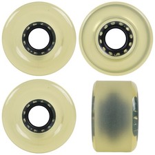 Longboard Wheels 70mm x 42mm 82A Stone Ground Clear 4-Pack