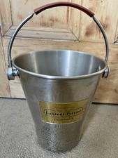 Laurent Perrier Champagne Bucket/Cooler - Stainless Steel with leather handle