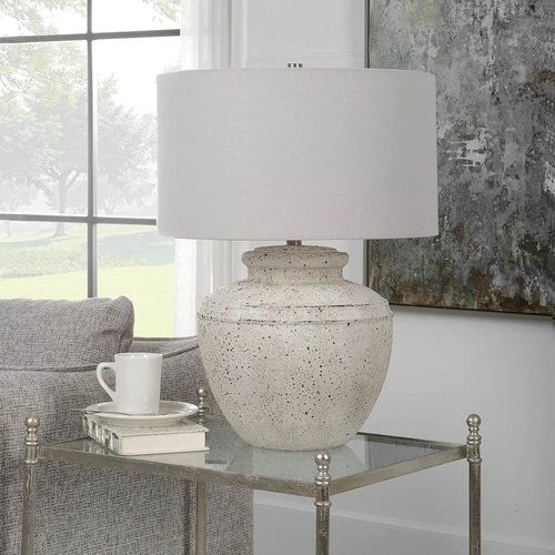 Uttermost Artifact 24 1/2" High Aged Stone Ceramic Table Lamp - Picture 3 of 7