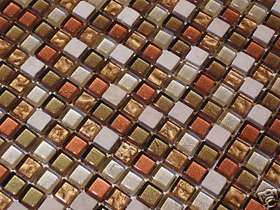 Glasmosaik Naturstein Marmor Mosaik Fliesen Rot-Mix