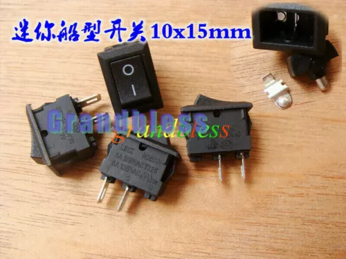 5PCS NEW LECI RS601H 2Pins 2 Positons 3A 250VAC Rocker Switch,15*10MM