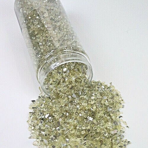 100g GOLD Mirrored Reflective Glass Vase Filler Crushed Stones Resin