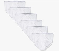 3 Or 6 Hanes Men's Tagless White Briefs with ComfortFlex Waistband S-3Xl