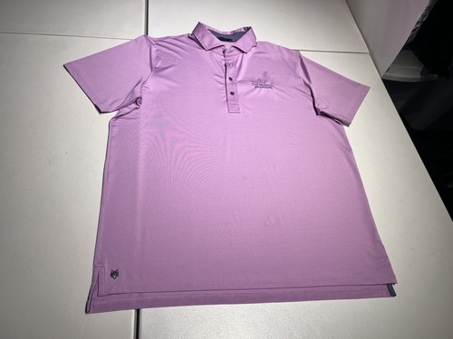 Greyson Shirt Men's XL Purple The Breakers Polo Rees Jones Golf Club Polyester
