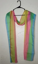 Colorful Scarf Head Wrap Hair Tie Silky Material Spring Easter Colors