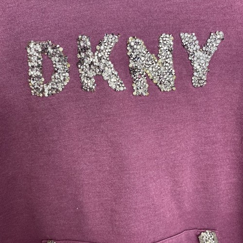 DKNY JEANS HOOD LONG SLEEVES GIRLS SWEATER SZ-S 7 - Picture 3 of 6