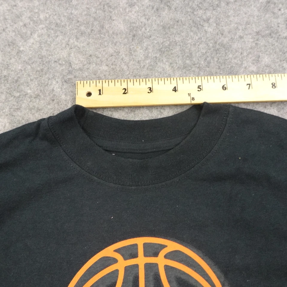 Adidas T Shirt Boys Medium Long Sleeve Black Orange Basketball Vintage 2000s - Image 3 of 4