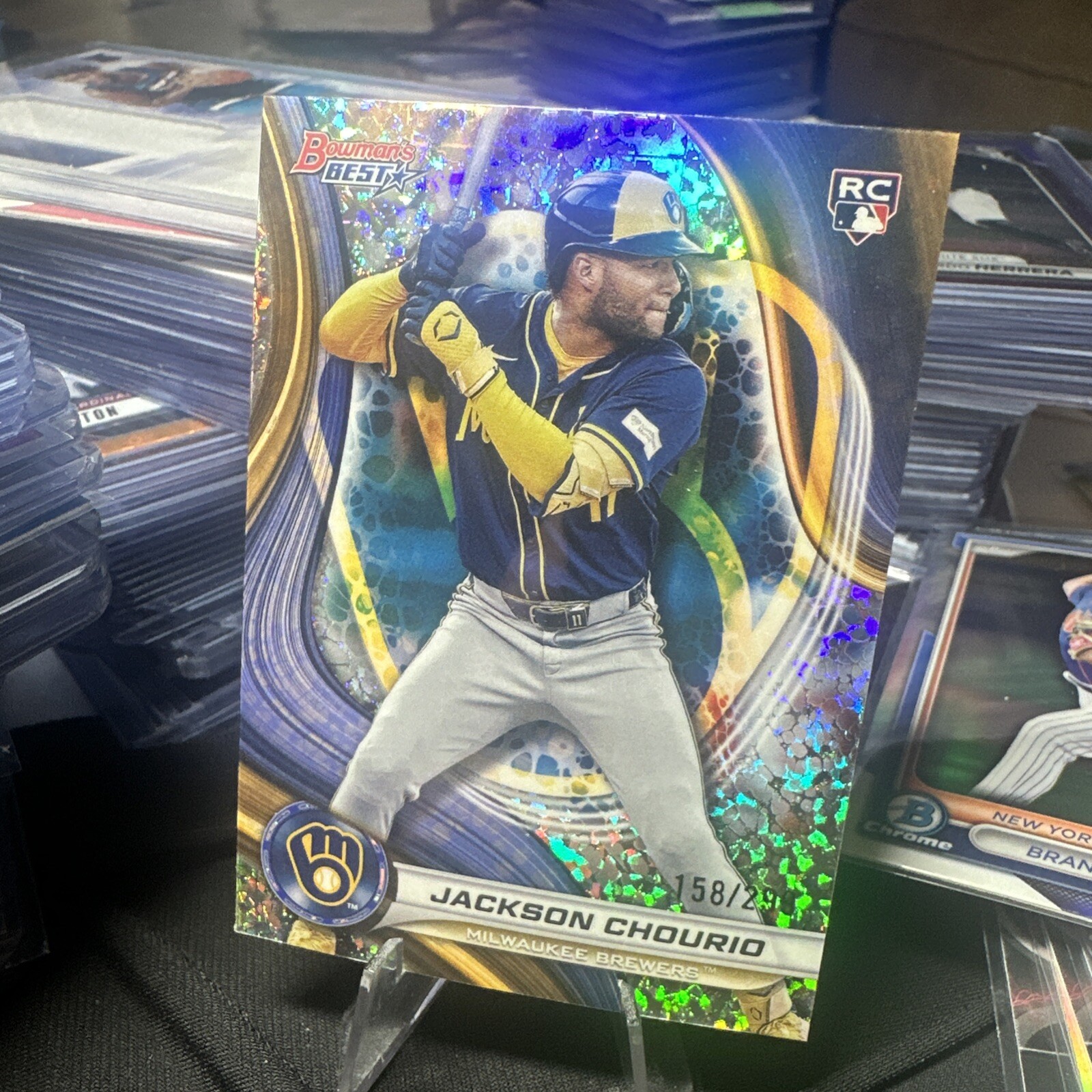 2024 Bowman's Best Jackson Chourio Mini-Diamond Refractor /299 RC Brewers