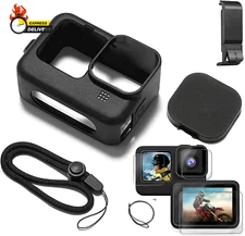 Accessories Kit Protective Soft Silicone Case for Gopro Hero 12/11/10/9 Black, S