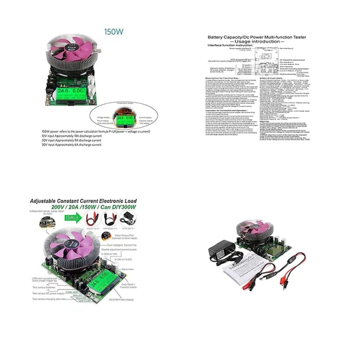 Electronic Load Voltmeter Ammeter Battery Capacity Power USB Tester 150W 200V - Picture 8 of 8