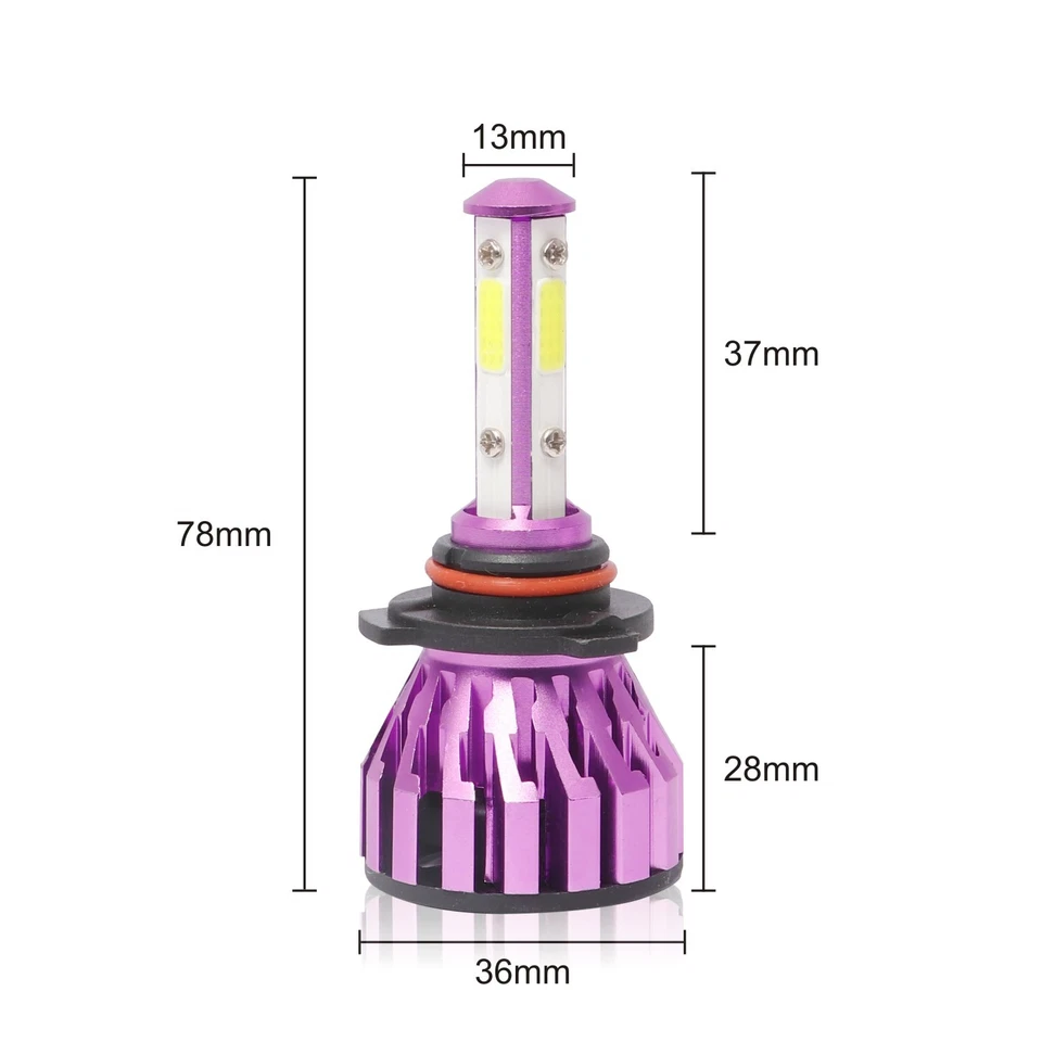 9005 HB3 LED Headlight Bulbs Kit 2000W 300000LM Car Truck Light 6000K White Lamp - Image 2 of 4