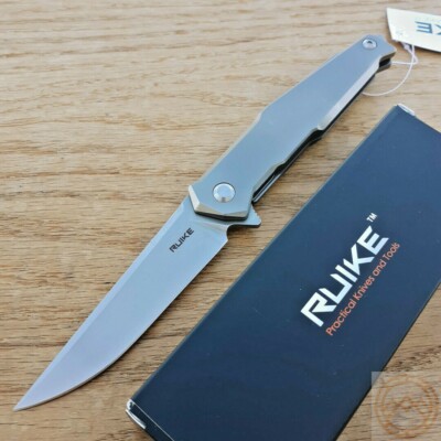 RUIKE M108-TZ Framelock Folding Knife 3.5'' 154CM Steel Blade Titanium Handle