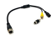 4 Pin Connector Lead Din Phono RCA Adaptor 12v Power Marine Aviation Camera CCTV