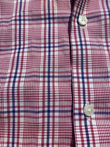 Fairlane Oxford Men’s Stretch Regular Fit 2XL Pink/Blue Check Long Sleeve - Picture 3 of 9