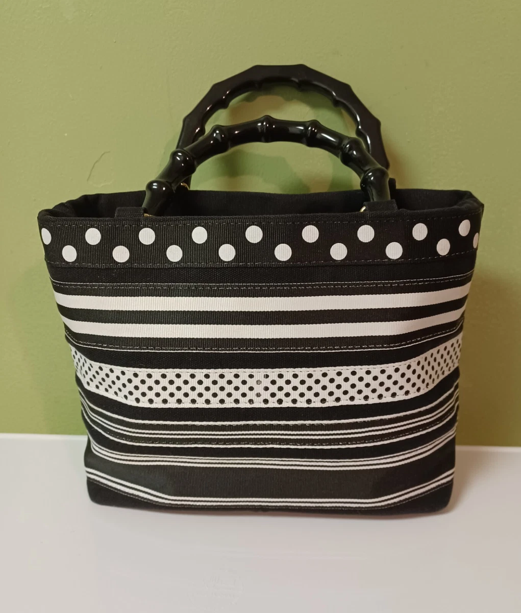 Black and white striped purse sale