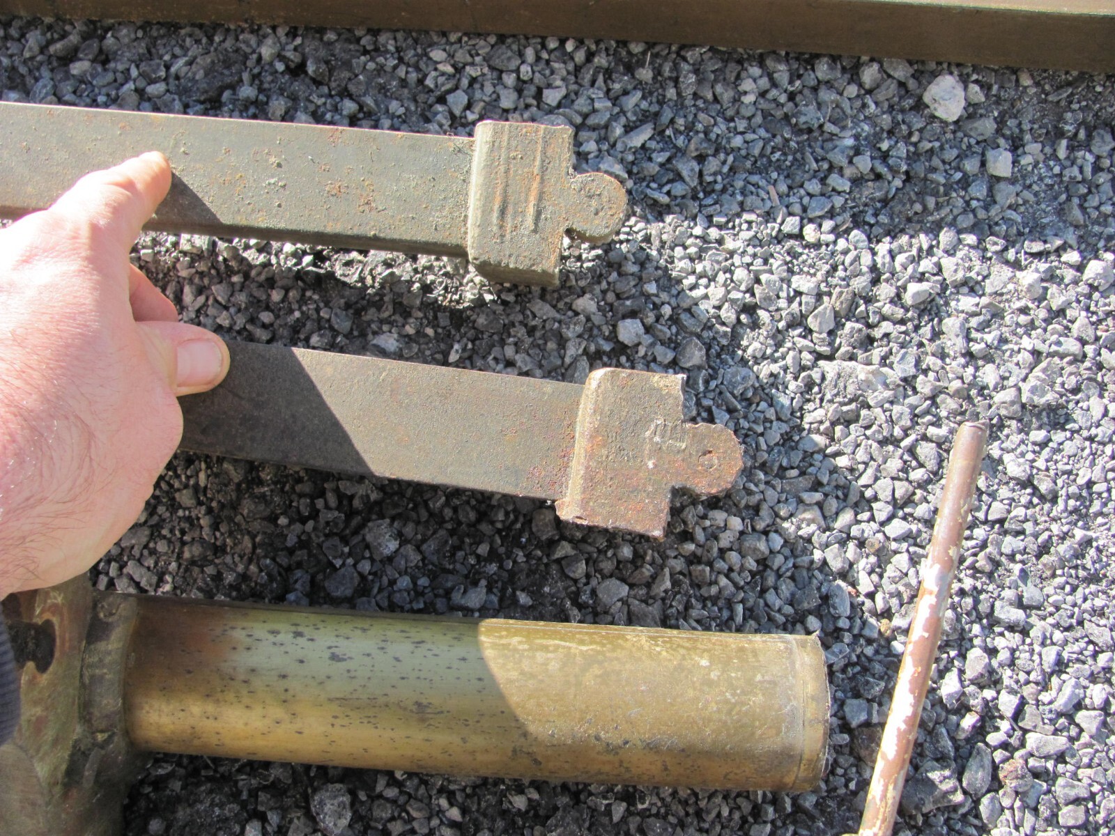 Set 4 AntiqueVintage Cast Iron Bed Rails 74" tapered dropin end Twin