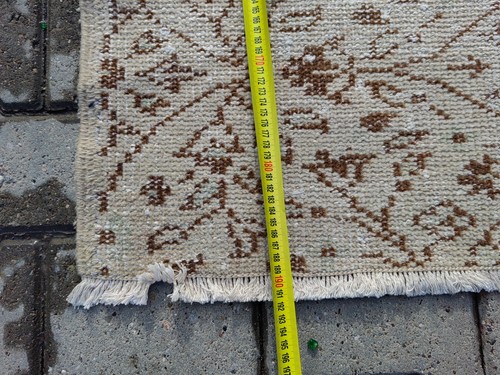 Vintage Hand Knotted Oushak runner ,Turkish Runner rug wool runner tribal runner - Picture 12 of 12
