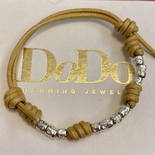 Dodo Pomellato Bracciale Color Corda Cuoio Granelli Argento 100% Originale