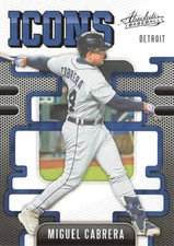 Miguel Cabrera 2021 Panini Absolute Baseball Icons #I-4 Detroit Tigers