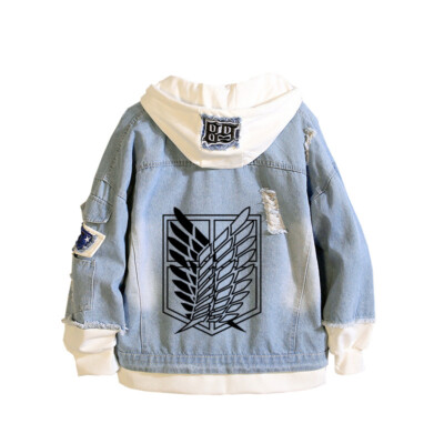 Anime Attack On Titan Jacket Female Fashion Jeans Coats Anime