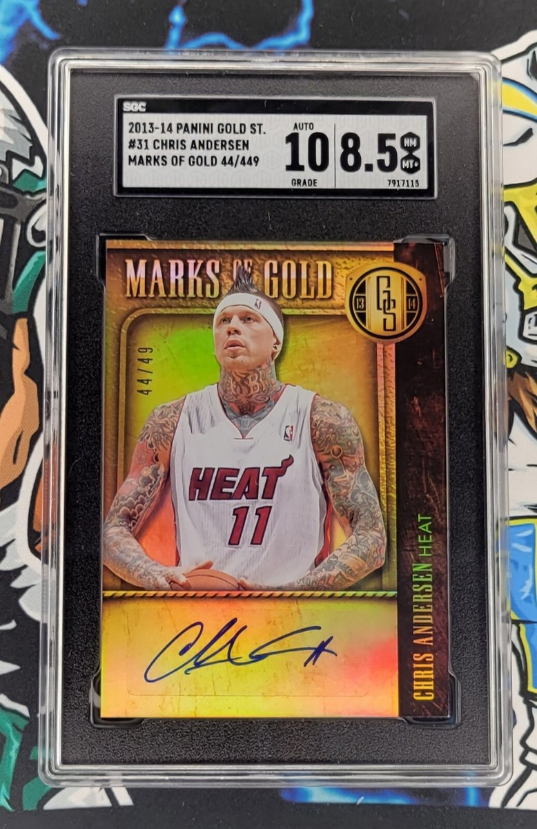 2013 Gold Standard Chris Andersen #34 auto Birdman Miami Heat SGC 