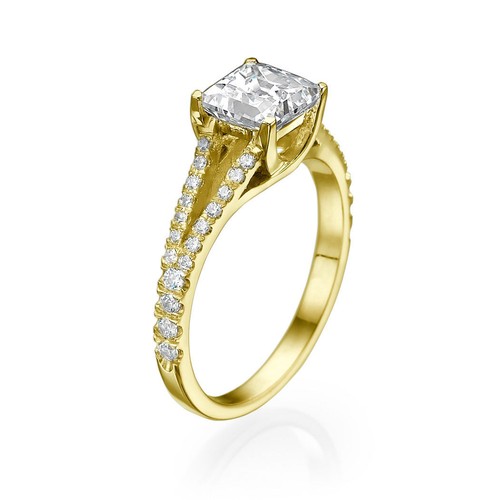 1 1/2 Carat Amazing Princess Cut Diamond Engagement Ring F/SI1 950 Platinum - Picture 5 of 7