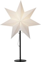 "Star \"Mixa\"Tischleuchte Stand Advents Weihnachts Christ Papier Stern Weiß E14"