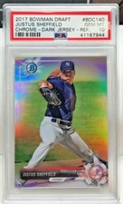 Justus Sheffield 2017 Bowman Chrome Draft Refractor #BDC-140 - PSA 10 Gem Mint